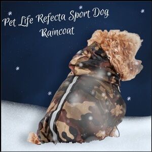 Pet Life Reflecta Sport Rain breaker Dog 🐩Raincoat  Jacket w/removable hood NWT